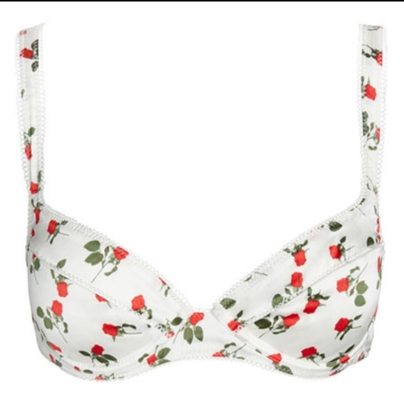 NWT FOR LOVE & LEMONS Love Song Roses Bra & Thong SET - Picture 7 of 11